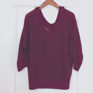 Express mesh knit sweater